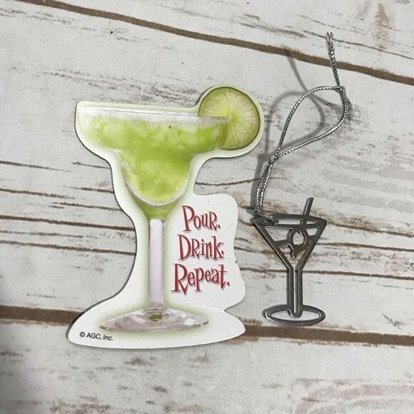 Pour Drink Repeat Margarita Martini Magnet and‎ Ornament Decor - Picture 2 of 4